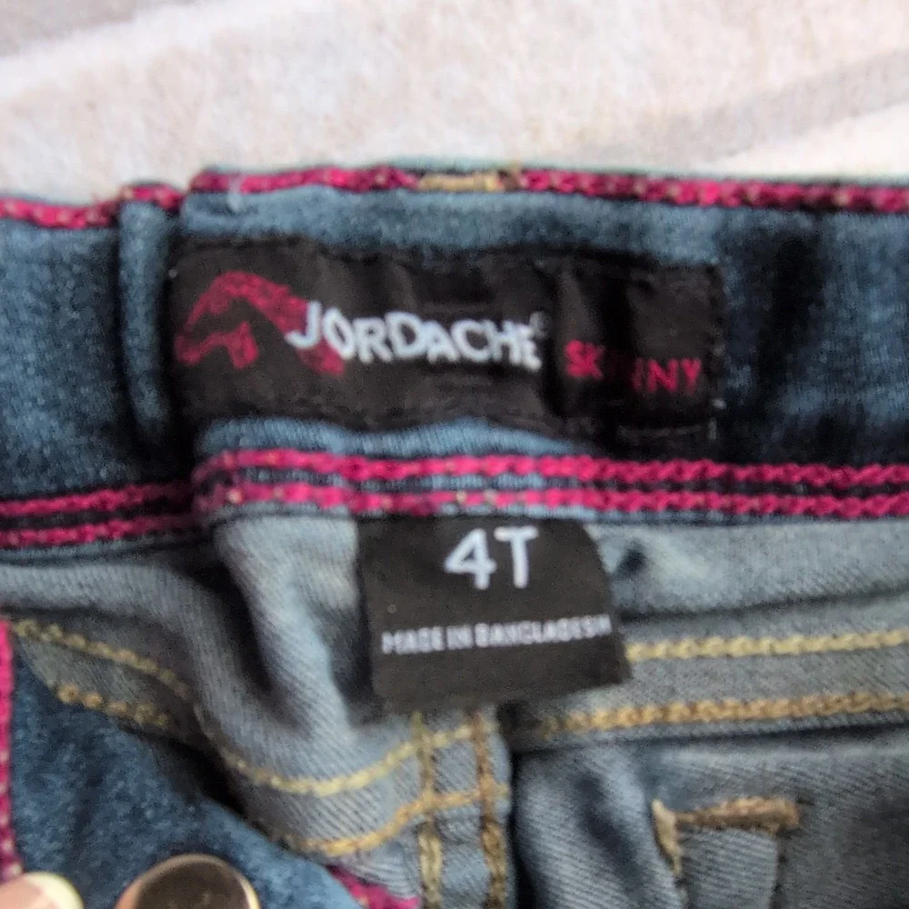 Jordache Skinny Blue Denim Jeans 4T Unisex Baby Toddler Pocket Elastic Waist